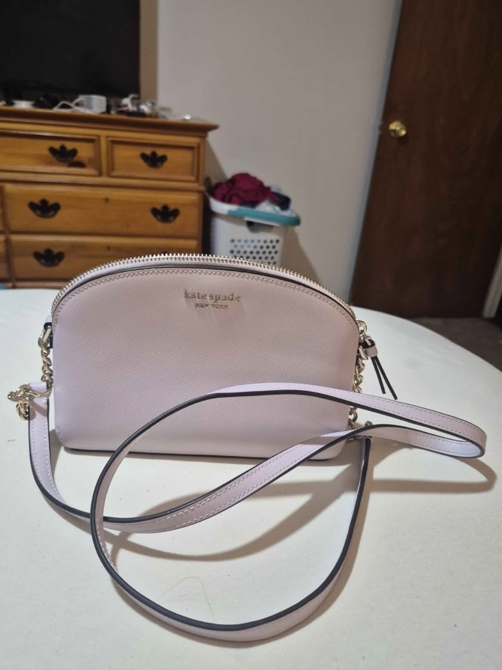 kate Spade Blush Pink Saffiano Crossbody Bag